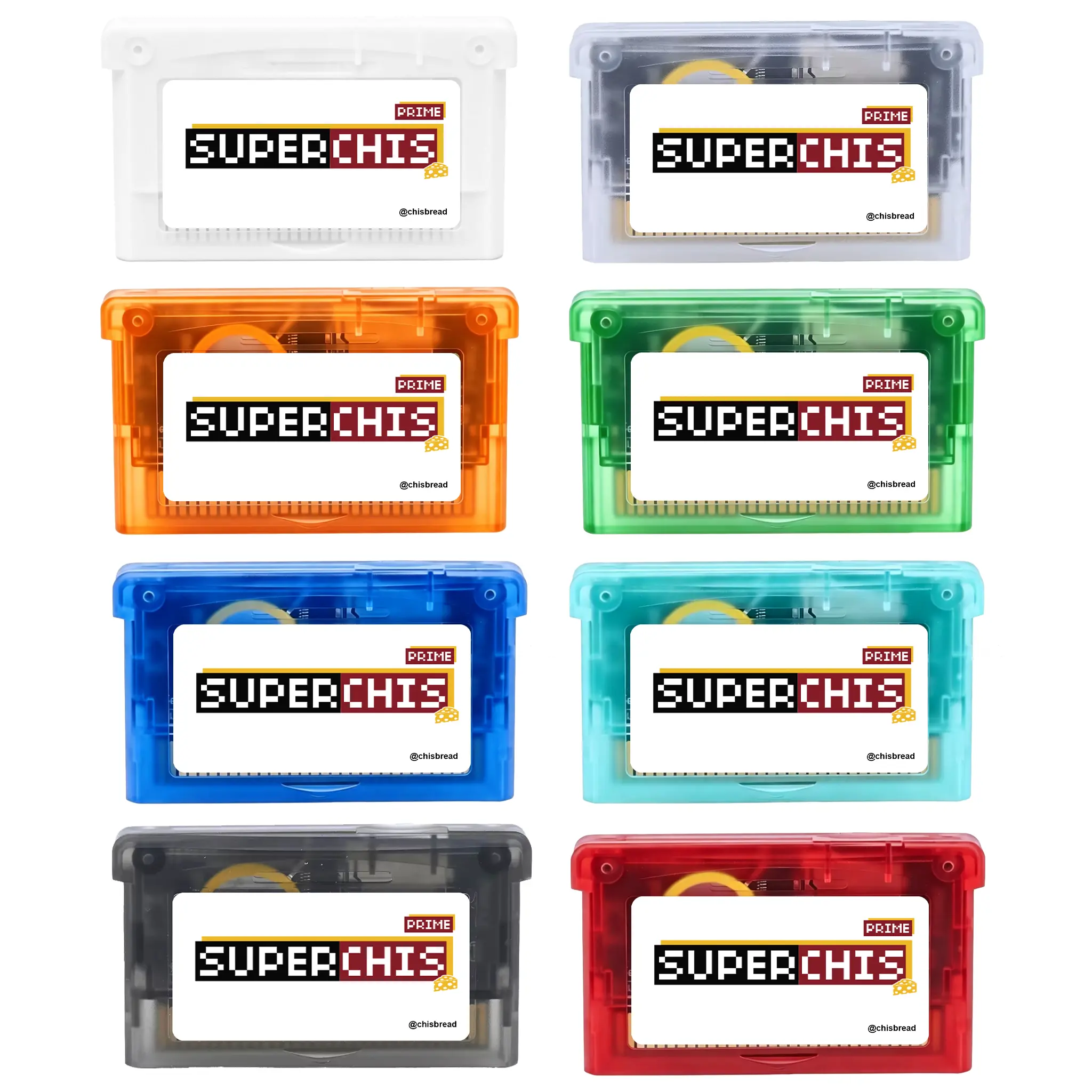 SuperChis Prime Colored SRAM shell GBA NOR Flash Instant Launch SuperFW Cheat Save RTC Emulation Fit GBA/SP/DS Lite Flashcart