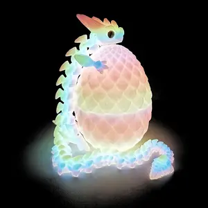 3D Printed Dragon Eggs with Dragon Inside, Mystery Crystal Dragon Easter Egg Fillers Toys, Articulated Fidget 3D Printed Animals, Surprise Gift, Christmas Toy 2025