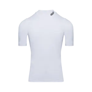 PRO Mock Neck Short Sleeve Compression Shirt for Summer - Fast Drying Moisture Wicking with Side Mesh Panels & Compression Fit