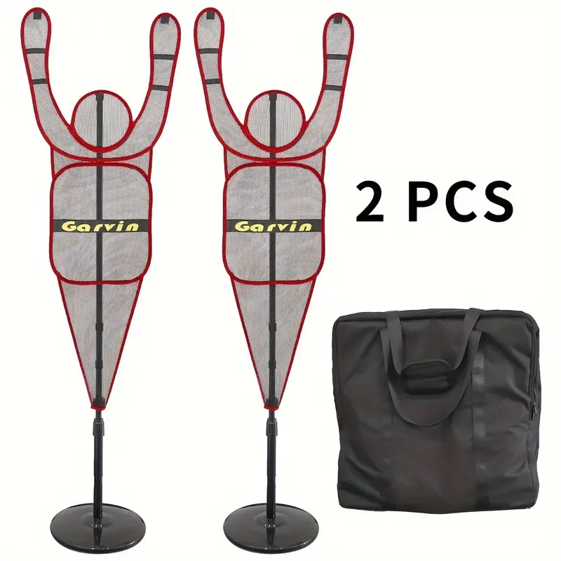 2-PCS Dummy Defender: Height-Adjustable, Portable Training Mannequin for Basketball, Volleyball, Soccer & Football!