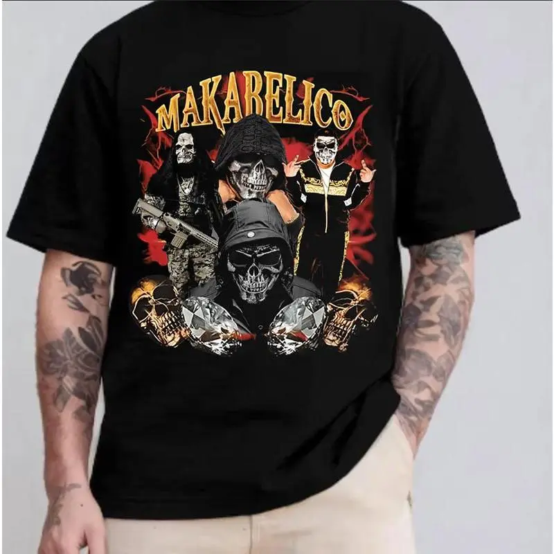 Graphic  Makabelico Gang Graphic T-Shirt - Streetwear Skull  for Men Women Unisex Menswear Top Casual 100% Cotton Round Neck Crewneck Soft Comfy Need Cigarette tee white Retro Deftones Tour Phantom Troupe Anime winter outfit Uncle The Man T-Shirt stylish