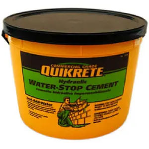 212 MAIN Quikrete 112611 Hydraulic Water Stop Cement - 10 lbs., Instant Plug, Rapid Set for Masonry, Foundations, Sealing, Cracked Concrete Pipe Leak Repairs, Swimming Pools