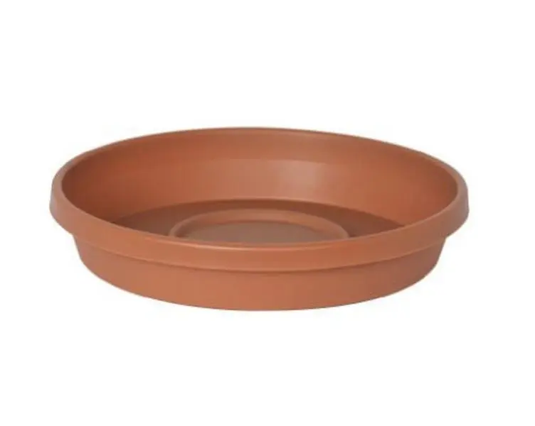 Wetsel 711202 51020-51020C Terra Clay Garden Planter Tray - T.C.-Coated, 20 in, Home Interior Use, All-Weather Durability, Durable Construction, Self-Centering, 100-Percent Recyclable