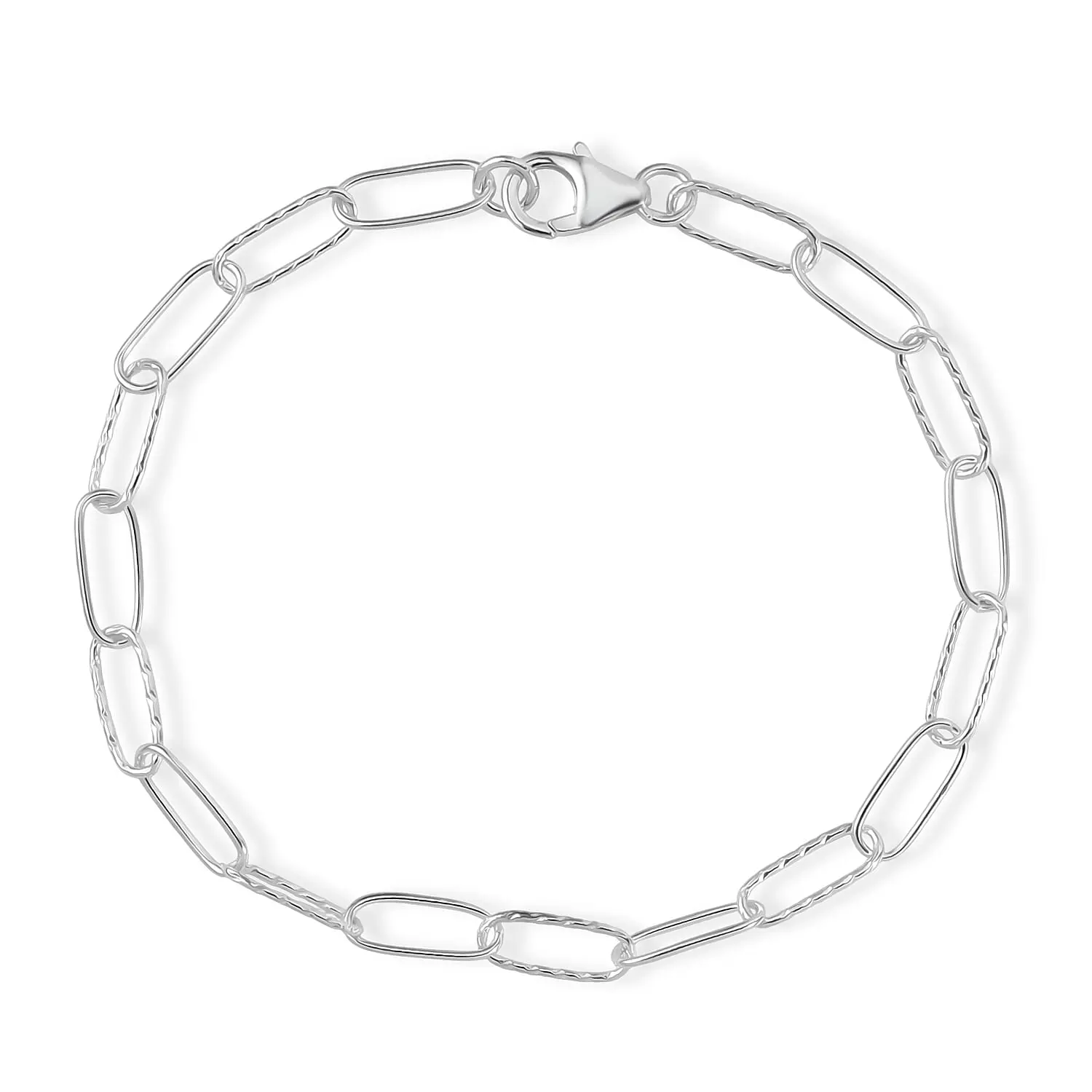 D'Joy Sterling Silver Bracelet (7.25 In) (2.40 g)