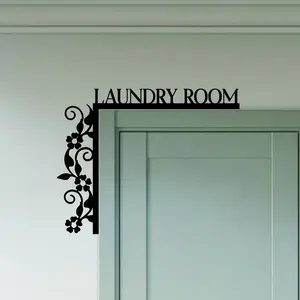 Home Decor Iron Door Sign, Indoor Frame Hanging Ornament, Bathroom Wall Plaque, Laundry Room Marker, Family Home Corner Decoration, Signage