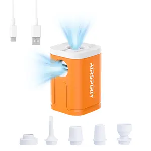 Mini Portable Air Pump for Swim Rings, Air Mattresses & Sleeping Pads – Fast-Inflation Rechargeable Pump, 0.5PSI, 180L/min, 1200mAh,Tiny Cube 01