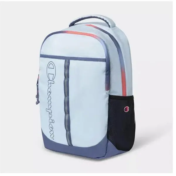 Champion Unisex Center Backpack - Light Blue, Backpacks for School, Daily Use, Padded Straps