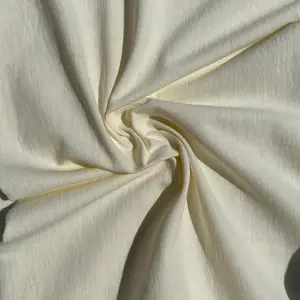 100% Cotton Jersey Cream Knit Medium-Heavy Weight Eco-Friendly Fabric By The Yard 60″
