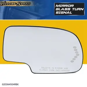 Right Side Heated Mirror Glass W/Turn Signal Fit For 2003-2006 Silverado Sierra