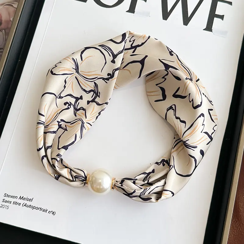 Sketch Large Flower Bead Button - Light Coffee