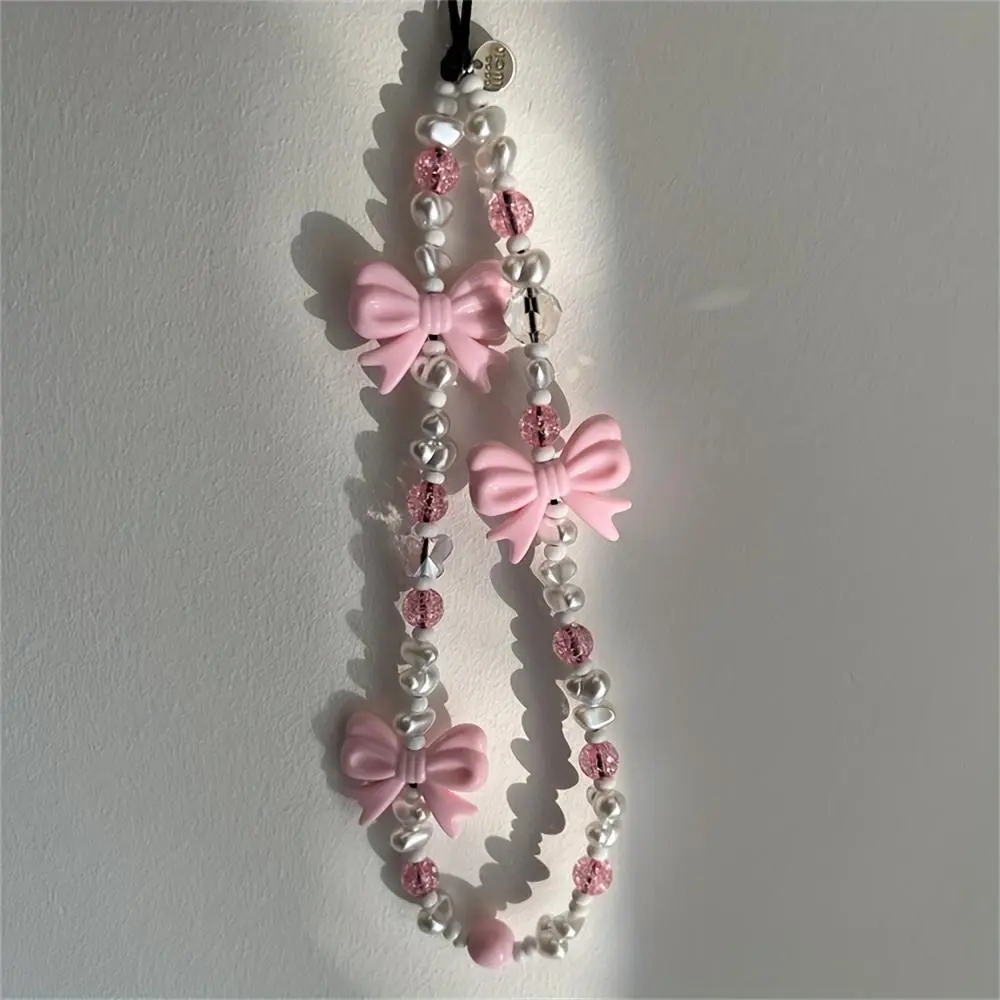 Cute Bowknot Design Phone Chain, Fashionable Phone Lanyard, Phone Strap for Women & Girls, Mobile Phone Decoration Accessories, Charms, Phone Wrist Strap, Cellphone Accessories, Phone Sling