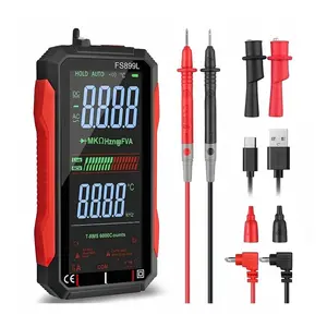 Automatic Intelligent Digital Multimeter with 4.8 Inch Color Screen, Measures Ac/dc Voltage Resistance Capacitance Temperature, Voltage Tester