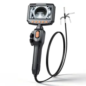 fathersdaygift VEVOR Articulating Borescope with 0.15 Ultra Slim Lens, Two-Way Articulated Endoscope with Light, 4.3 IPS Screen, 1280x 720 HD Lens, 8X Zoom Inspection Camera for Automotive, Tight Mechanical Space