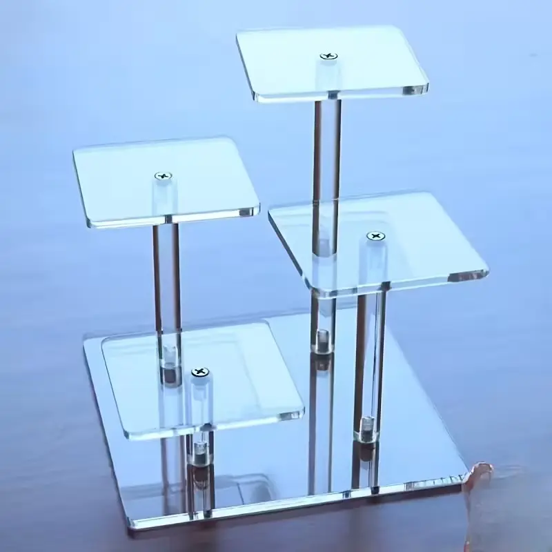 Crystal Clear Acrylic Bookshelf Display Stand, Adjustable Comic Stand for Photo Albums, Newspapers, Magazines, Cds, Sturdy, Space Saving, Easy Assembly, Adjustable Storage Shelf, Acrylic Display Rack, Adjustable Standing Shelf, Acrylic Organizer
