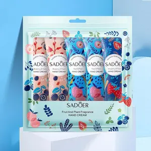 Hydrating & Moisturizing Hand Cream Set, 5 Counts/set Nourishing Fruit & Plant-scented Fragrance Hand Creams for Soft Skin
