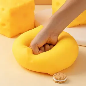 Giant Cheese-Shaped Squishies Toys, Slow-Rising Super Soft Stress Relief Fidgeting Item with Realistic Look, Sensory Anxiety Relief Novelty Gift for Fidget Lovers