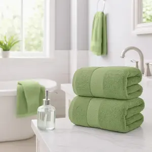 2 PACK (XL Bath Towels) (35" x 70") –  100% Cotton Towel, Super Soft, Quick Dry & Highly Absorbent for Luxury Hotel & Spa Use