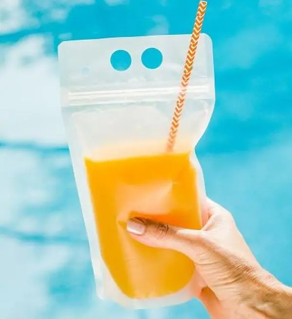 Disposable Drink Pouch Clear Pack of 10