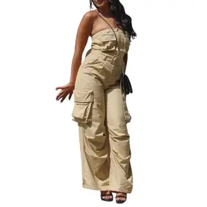 Symone Style — Khaki Utility Jumpsuit