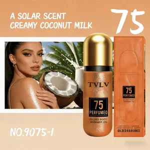 Tvlv 5 Color Shimmering Metallic Body Oil with Aloe Face Contour Glow Powder & Beach Highlighter Liquid for Summer Beach Sexy a Sun-Kissed Glow 150g ，Full Body Decoration Radiant