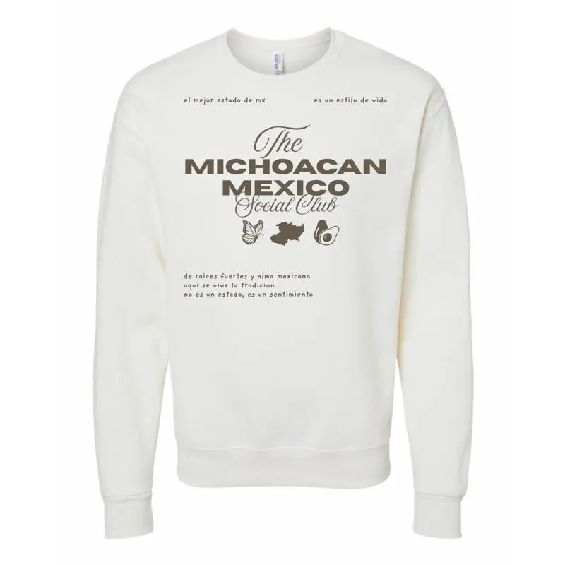 Michoacan Social Club Crewneck Tee Oversized T-Shirt Womenswear Printed