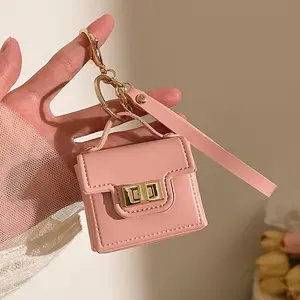 【MINI GIFTS FOR HER】Solid Color Mini Bag Pendant, Cute Mini Lock Keychain, Portable Coin Purse, Cute Keychain Pouch, Ideal Small Gift for Women, Friends, Coworkers & Teen Girls