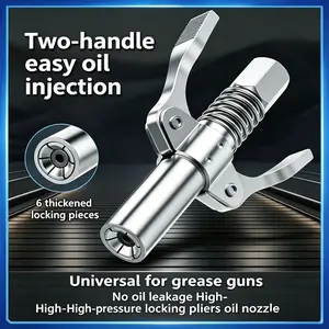 12,000 PSI High Pressure Grease Nozzle Fittings, Compatible With All 1/8" NPT Grease Guns, Grease Joint Fittings, Grease Gun Coupler, For greasing all machinery and equipment filling.