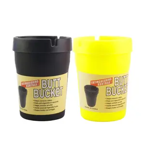 Portable Windproof Butt Bucket Ashtray for Car, RV, Camping & Outdoor