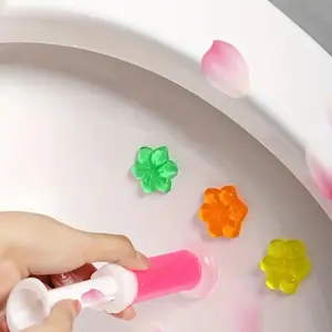 Flower Shaped Toilet Gel Stamp, 6pcs/set Toilet Air Freshener, Toilet Cleaning Gel, Toilet Bowl Cleaners, Household Cleaning Supplies for Bathroom, Kitchen, Sink