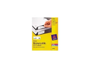 Avery 6460 White Removable ID Labels for Laser and Inkjet Printers 6460, 1" x 2-5/8", Pack of 750