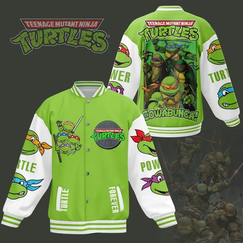 Authentic Turtles Bomber Baseball Jacket, Cartoon Baseball Jacket, Movie Bomber Jacket, Comfortable Unisex Bomber, Trendy Jacket, Gift For Fan - Authe