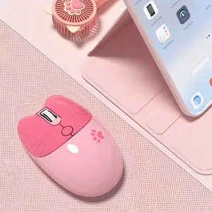 Mofii Cat Paw Wireless Bluetooth Mouse - Cute Pink for Girls, Portable Mouse for Office & Gaming (Battery Not Included) Mouse Control