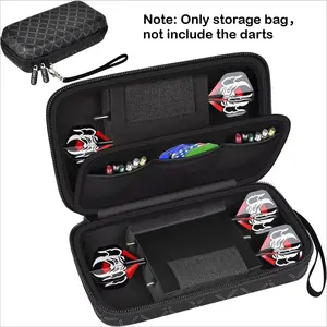 Dart Case for 6 Steel and Soft Tip Darts, Upgraded Darts Carrying Storage Holder Fits for Dart Tips, Shafts and Flights and Extra Accessories, Rhombus, Darts Gear, Sport (Box Only)