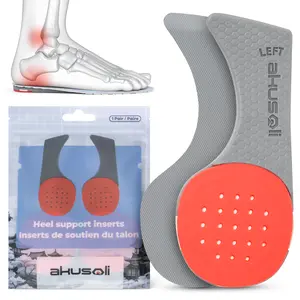 Akusoli Heel Cushion Pads for Plantar Fasciitis. Heel Lifts Shoe Inserts, Height Lift 1cm. Shock Absorption & Extra Cushioning Comfort Inserts for Work Boot, for Achilles Tendinitis