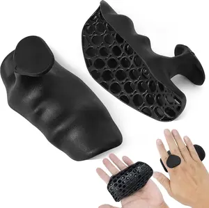 Rubber Gym Grips for Weights Training, Ergonomic Workout Grip for Weight Lifting Men Women Hand Protector Gym Gloves, Weight Lifting Grips for Bodybuilding, Deadlifts ,anti-slip grip