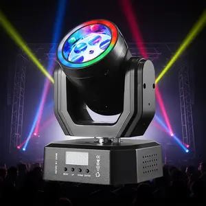 【7-Day Hassle-Free Returns and Refunds】Mini Moving Head Light 30W Compact LED DJ Stage Lights with Halo Effects Remote DMX512 Sound Control for Wedding Party Disco Club
