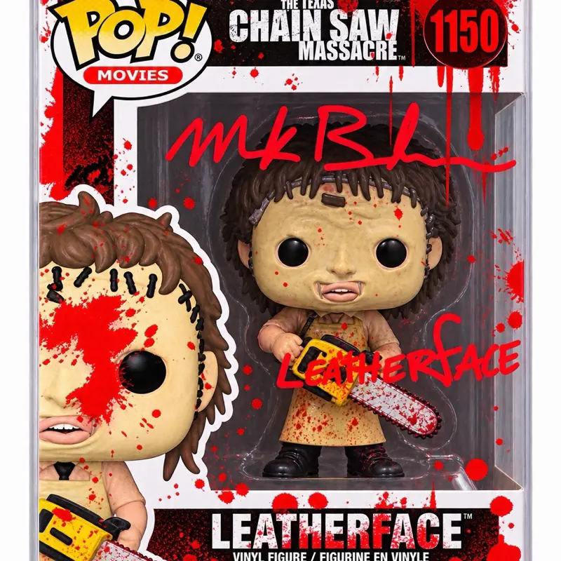 Funko Chainsawman Massacre Leatherface 1150 Autographed by Mark Burnham