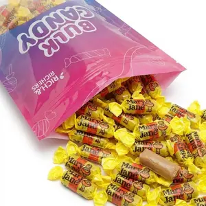 Mary Jane Candy 1 Pound Bag - 120 Peanut Butter Flavored Taffies in Iconic Red & Yellow Wrappers Classic Nostalgic Snack Perfect for Christmas Parties & Sharing