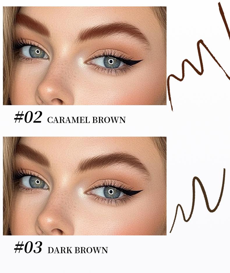 Vaakav Original 4D Brush Tip Waterproof Microblading Eyebrow Pen, 2-in-1 Dual-Ended, Natural Hair-Like Strokes, Long-Lasting Waterproof mini eyebrow pencil, long-lasting color, smudge-proof.