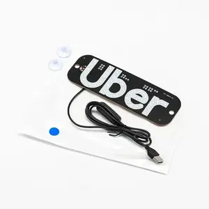 For UBER Cars LED Sign Light Colorful UBER Logo RGB Halloween Atmosphere Lamp Warning Light New