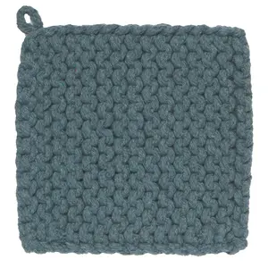 Lagoon Blue Knit Potholder