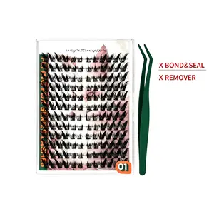 Flying Fox Lash Clusters Natural Eyelash Clusters Lightly Fluffy D Curl - WideSpan DIY Eyelash Extensions Kit Individual Fake Eyelashes Clusters Kit Ultra-Thin Invisible Lash Band at Home Makeup Cosmetic #SummerVibes outdoorfun