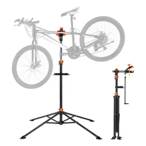 VEVOR Bike Repair Stand,  80 lbs Heavy-duty Steel Bicycle Repair Stand, Adjustable Height Bike Maintenance Workstand with Magnetic Tool Tray Telescopic Arm, Foldable Bike Work Stand for Home, Shops