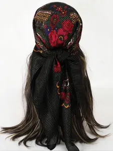 1pc Women's Elegant Multicolor Fashionable Gold Thread Printed Multifunctional Scarf For Gift Giving, Bandana Bandana,Hair Band,Head Band Ideal For Dressing Up Your Look, Boho Style Shawl, Turban Hijab, Tignon Scarf