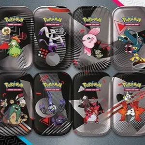 Unova 8 Tin Display white flare black bolt  Featuring Pokémon Trading Card Game Characters Collectible Storage Case