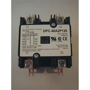 Relay & Control  Definite Purpose Contactor, 40 amp, 2 Pole 120 V