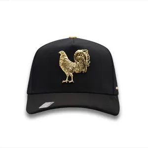 Cap “Gallero”, black/gold”hoy platique con mi gallo”, biggboss