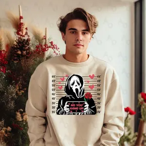 Horror Characters Valentine Sweatshirt, Be My Valentine Sweatshirt, Valentine Killer Story Shirt, Killer Character Movie Love Shirt, Horror Characters Shirt, Horror Valentine's Day Gifts
