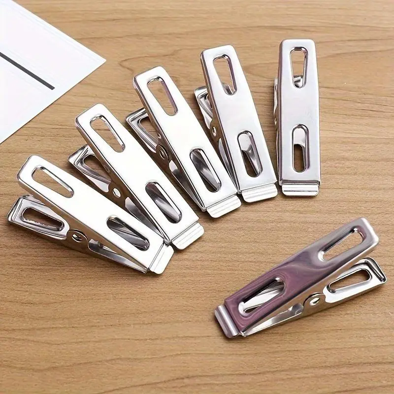 Stainless Steel Clothes Peg, 20pcs Multipurpose Metal Clothes Clips, Clothes Sock Food Sealing Clip, Photos Clip, Home Organizer
