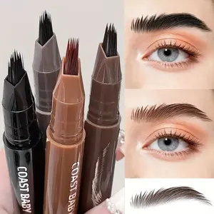Dual-Action Brow Pencil, Multi-Tip Design for Defined, Natural Brow Shaping, Precise Hairline Filling, Precisely Sculpted Brows, Waterproof & Smudge-Proof for Long-Lasting Wear, 3D Fluffy Technology, Dual-Ended Makeup
